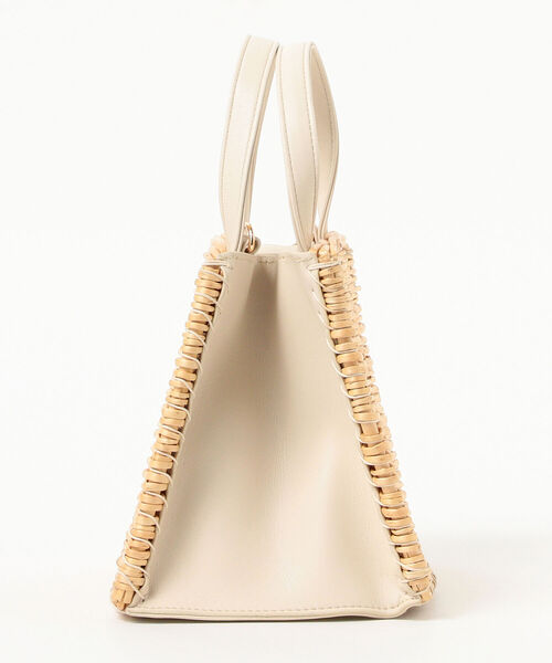 Ray BEAMS（レイビームス）の「Ray BEAMS / 柳 カゴバッグ（トートバッグ・レディース・ブラック/オフホワイト・ONE SIZE）」の7枚目の写真