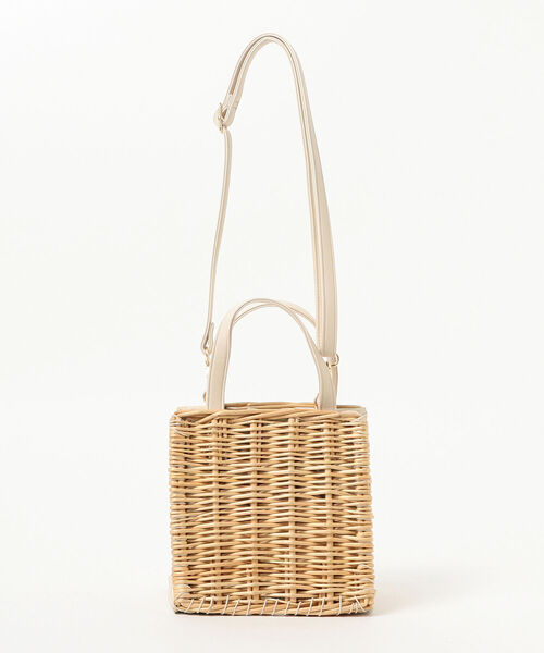 Ray BEAMS（レイビームス）の「Ray BEAMS / 柳 カゴバッグ（トートバッグ・レディース・ブラック/オフホワイト・ONE SIZE）」の12枚目の写真