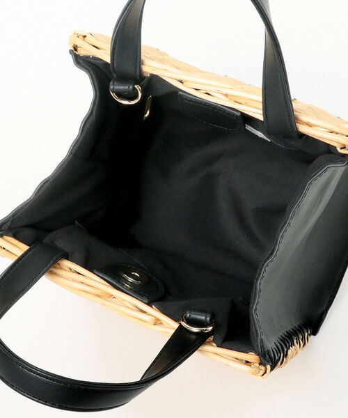 Ray BEAMS（レイビームス）の「Ray BEAMS / 柳 カゴバッグ（トートバッグ・レディース・ブラック/オフホワイト・ONE SIZE）」の17枚目の写真