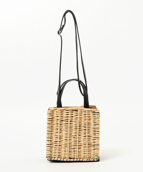 Ray BEAMS（レイビームス）の「Ray BEAMS / 柳 カゴバッグ（トートバッグ・レディース・ブラック/オフホワイト・ONE SIZE）」の16枚目の写真