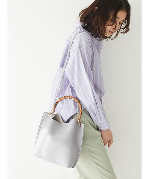 Green　Parks（グリーンパークス）の「・cache cache バンブーショルダーバッグ＊（ショルダーバッグ・レディース・ベージュ/アイボリー/ラベンダー・FREE）」の7枚目の写真