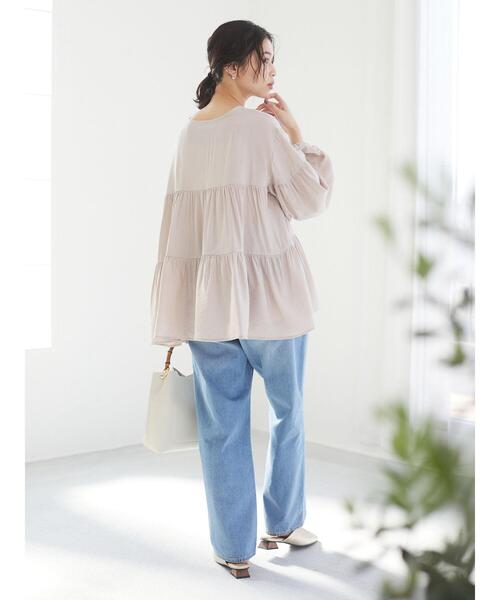 Green　Parks（グリーンパークス）の「・cache cache バンブーショルダーバッグ＊（ショルダーバッグ・レディース・ベージュ/アイボリー/ラベンダー・FREE）」の13枚目の写真