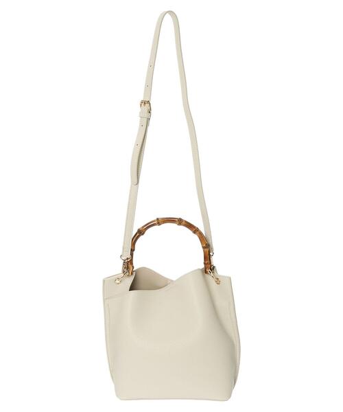 Green　Parks（グリーンパークス）の「・cache cache バンブーショルダーバッグ＊（ショルダーバッグ・レディース・ベージュ/アイボリー/ラベンダー・FREE）」の17枚目の写真