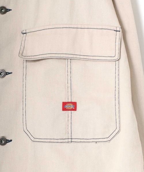 Dickies（ディッキーズ）の「Dickies/ディッキーズ  オーバーサイズ ワークジャケット/CPOジャケット/カバーオール（カバーオール・メンズ・ブラック/グリーン/アイボリー/ベージュ/グレイッシュベージュ・M/L）」の9枚目の写真