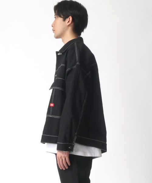 Dickies（ディッキーズ）の「Dickies/ディッキーズ  オーバーサイズ ワークジャケット/CPOジャケット/カバーオール（カバーオール・メンズ・ブラック/グリーン/アイボリー/ベージュ/グレイッシュベージュ・M/L）」の16枚目の写真