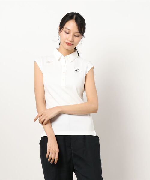 ZOY ゾーイ メンズ 透け防止 UVカット クーリング機能 ボタンダウン ポロシャツ 071402010 春夏 0SS2 ゴルフウェア トップス 半そで 無地 50%OFF SALEZOY ゾーイ レディース シャドウロゴ