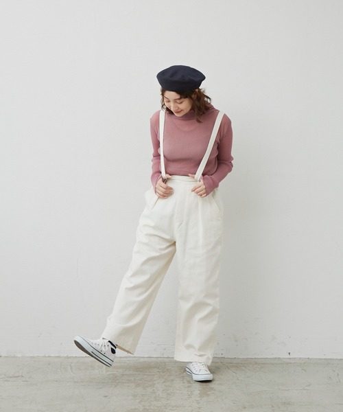 MERLOT（メルロー）の「シアープリーツハイネックメローTOPS（Tシャツ/カットソー・レディース・アイボリー/パープル/ライトグレー・FREE）」の17枚目の写真