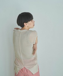 audrey and john wad | 【Audrey and John Wad】クルーネックメッシュプルオーバー(ニット/セーター)