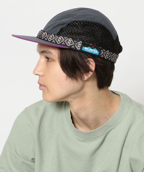 CAL O LINE（キャルオーライン）の「CAL O LINE × KAVU/キャルオーライン×カブ―　vented strap cap ベンテッドストラップキャップ（キャップ・メンズ・ブラック/ネイビー・FREE）」の10枚目の写真