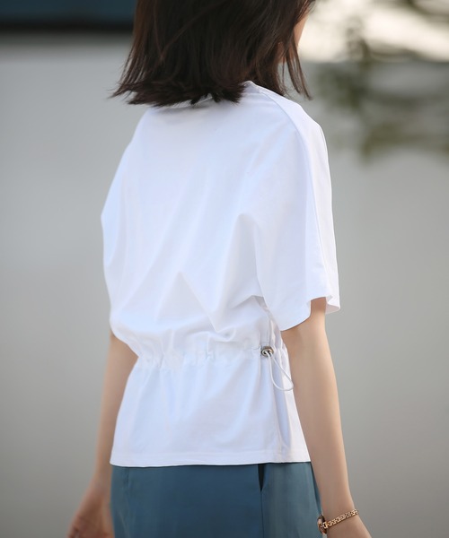 SAISON DE PAPILLON(セゾンドパピヨン)の「2Wayキモノスリーブ変形Tシャツ(Tシャツ/カットソー・レディース・ホワイト/カーキ/ベージュ/ブラック・L/M/S)」の16枚目の写真
