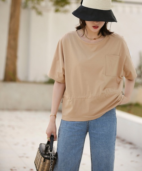 SAISON DE PAPILLON(セゾンドパピヨン)の「2Wayキモノスリーブ変形Tシャツ(Tシャツ/カットソー・レディース・ホワイト/カーキ/ベージュ/ブラック・L/M/S)」の18枚目の写真