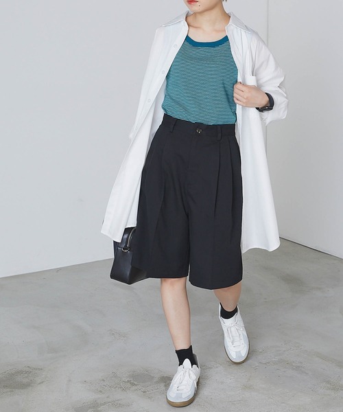 forksy.(フォルクシー)の「【forksy.】細リブボーダー配色パイピングタンクトップ(タンクトップ・レディース・パープル/ブラウン/イエロー/オレンジ/ライトブラウン/ブルー/マスタード/ブラック/グリーン・FREE)」の16枚目の写真