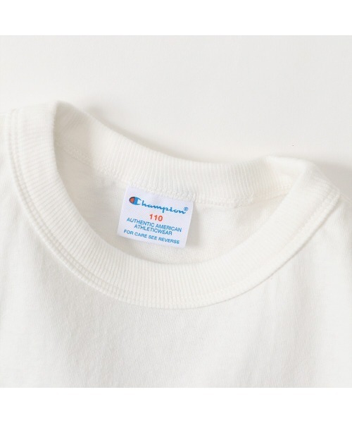 Champion(チャンピオン)の「【Champion/チャンピオン】キッズ キャンパス ショートスリーブTシャツ(Tシャツ/カットソー・キッズ・ブラック/オフホワイト/ベージュ/オレンジ/サックスブルー・100/130/120/140/110)」の9枚目の写真