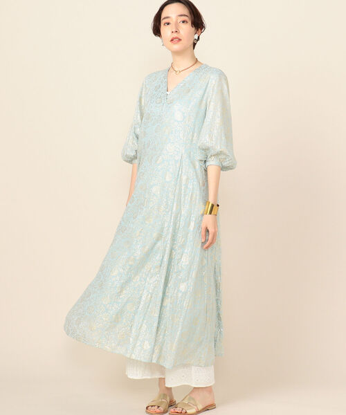 Ne ワンピース Quittez Flower Pas ヌキテパ Panel Flower Gold Nolley S ノーリーズ のファッション Panel Dress ワンピース