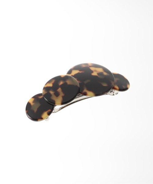 SLOBE IENA(スローブイエナ)の「【NP CREATION/エヌピークリエイション】 サークルバレッタ(バレッタ/ヘアクリップ・レディース・ブラック/ブラウン/アイボリー・FREE)」の3枚目の写真