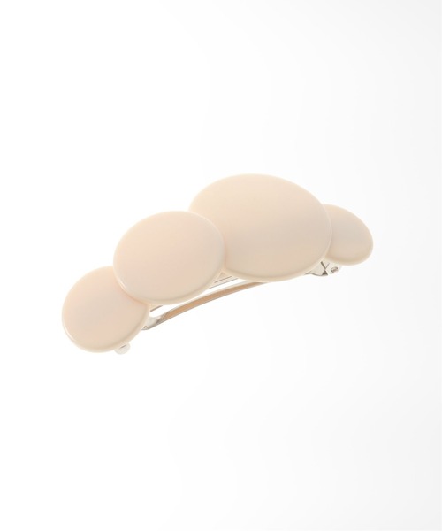 SLOBE IENA(スローブイエナ)の「【NP CREATION/エヌピークリエイション】 サークルバレッタ(バレッタ/ヘアクリップ・レディース・ブラック/ブラウン/アイボリー・FREE)」の1枚目の写真