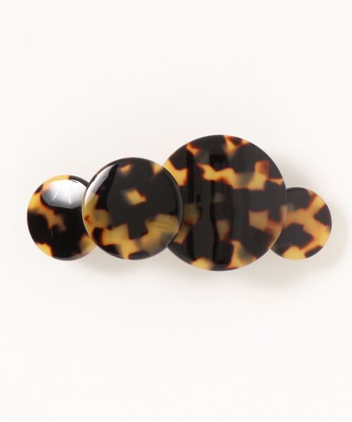 SLOBE IENA(スローブイエナ)の「【NP CREATION/エヌピークリエイション】 サークルバレッタ(バレッタ/ヘアクリップ・レディース・ブラック/ブラウン/アイボリー・FREE)」の5枚目の写真