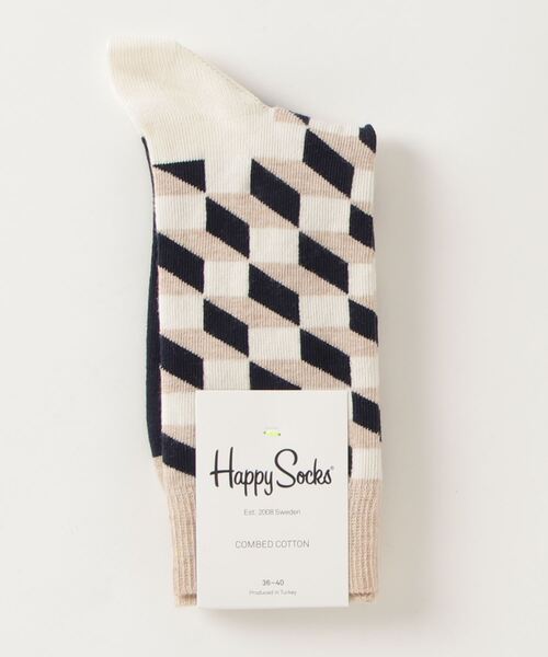 Happy Socks（ハッピーソックス）の「【HAPPY SOCKS】ジオメトリック（ソックス/靴下・レディース・ホワイト系その他2/グリーン系その他2/グリーン系その他3/グレー系その他3・SMALL/MEDIUM）」の2枚目の写真
