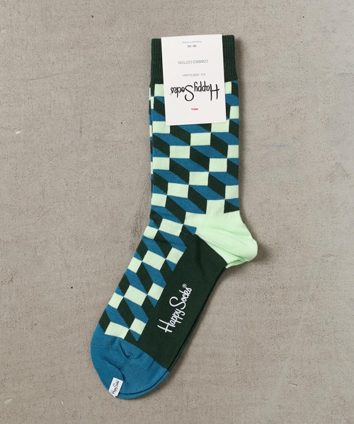 Happy Socks（ハッピーソックス）の「【HAPPY SOCKS】ジオメトリック（ソックス/靴下・レディース・ホワイト系その他2/グリーン系その他2/グリーン系その他3/グレー系その他3・SMALL/MEDIUM）」の3枚目の写真