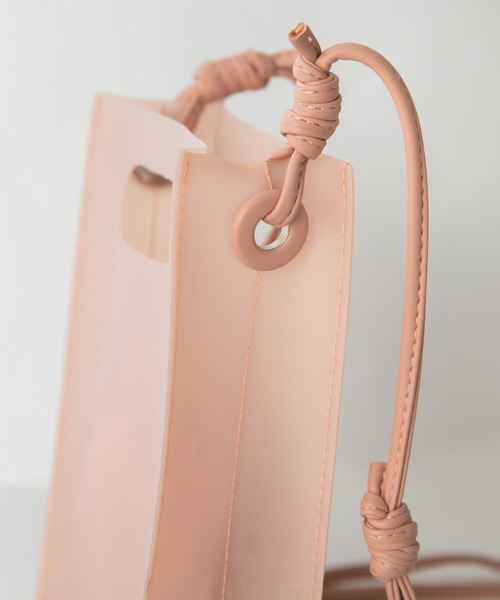 rectangle（レクタングル）の「クリアスクエアショルダーバッグ（ショルダーバッグ・レディース・ホワイト/ピンク・FREE）」の12枚目の写真