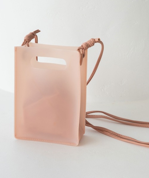 rectangle（レクタングル）の「クリアスクエアショルダーバッグ（ショルダーバッグ・レディース・ホワイト/ピンク・FREE）」の10枚目の写真