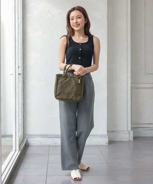 KOBE LETTUCE（コウベレタス）の「ファスナー付き保冷ランチバッグ（トートバッグ・レディース・ベージュ/ブラック/グリーン系その他/ブラック系その他・FREE）」の8枚目の写真