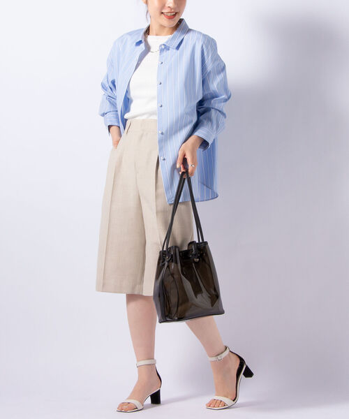 NOLLEY’S（ノーリーズ）の「PVCクリア巾着（ショルダーバッグ・レディース・ブラック/ブラウン・FREE）」の7枚目の写真