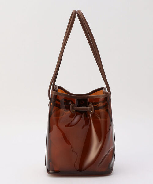 NOLLEY’S（ノーリーズ）の「PVCクリア巾着（ショルダーバッグ・レディース・ブラック/ブラウン・FREE）」の9枚目の写真