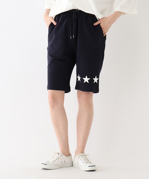 BASECONTROL(ベースコントロール)の「◆使える新定番 抗菌防臭ストレッチ裏毛 スタープリントショートパンツ(その他パンツ・レディース・グレー/ブラック/ネイビー・01/02/03)」の3枚目の写真