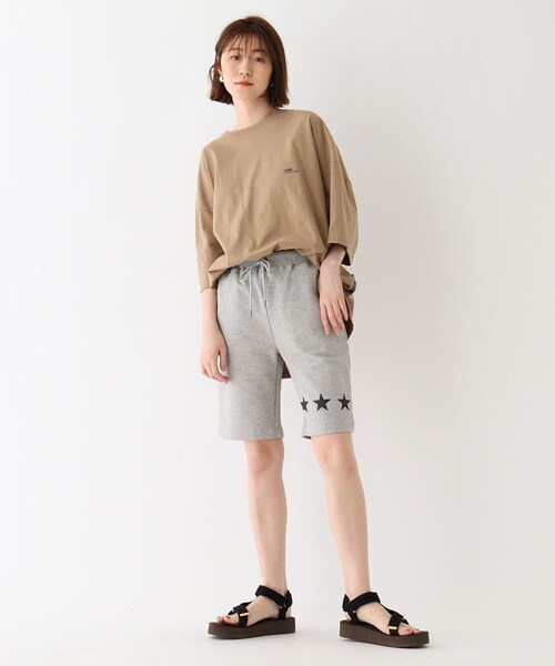 BASECONTROL(ベースコントロール)の「◆使える新定番 抗菌防臭ストレッチ裏毛 スタープリントショートパンツ(その他パンツ・レディース・グレー/ブラック/ネイビー・01/02/03)」の12枚目の写真