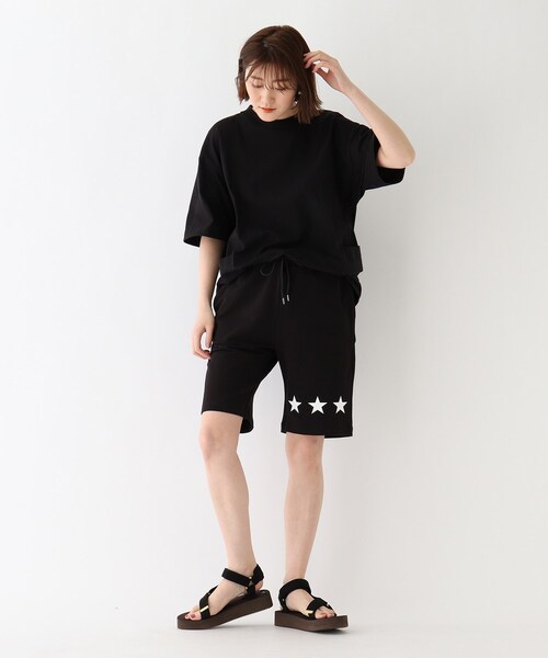 BASECONTROL(ベースコントロール)の「◆使える新定番 抗菌防臭ストレッチ裏毛 スタープリントショートパンツ(その他パンツ・レディース・グレー/ブラック/ネイビー・01/02/03)」の13枚目の写真