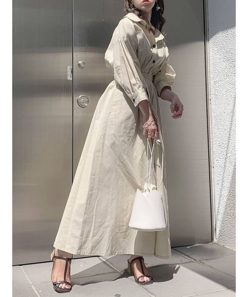 dazzlin（ダズリン）の「ステッチアートハーフスリーブワンピース（ワンピース・レディース・アイボリー/ネイビー/ブラウン・FREE）」の12枚目の写真