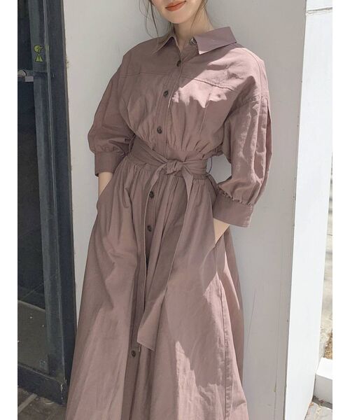 dazzlin（ダズリン）の「ステッチアートハーフスリーブワンピース（ワンピース・レディース・アイボリー/ネイビー/ブラウン・FREE）」の17枚目の写真