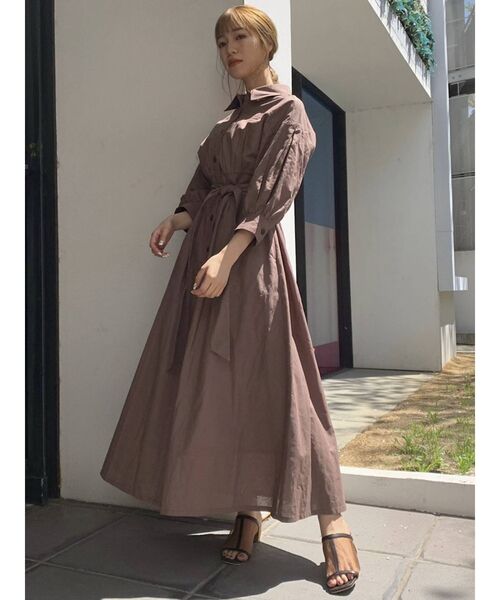 dazzlin（ダズリン）の「ステッチアートハーフスリーブワンピース（ワンピース・レディース・アイボリー/ネイビー/ブラウン・FREE）」の15枚目の写真