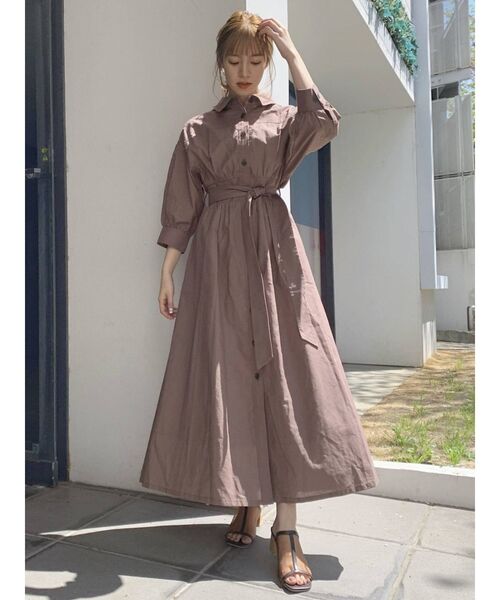 dazzlin（ダズリン）の「ステッチアートハーフスリーブワンピース（ワンピース・レディース・アイボリー/ネイビー/ブラウン・FREE）」の19枚目の写真