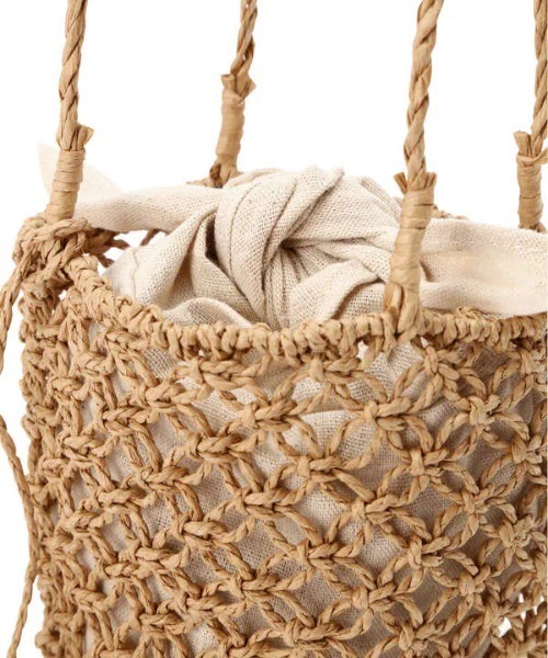 N.（N. Natural Beauty Basic）（エヌエヌナチュラルビューティーベーシック）の「ペーパーミニバケツショルダーバッグ（ショルダーバッグ・レディース・ベージュ・ﾌﾘ-）」の8枚目の写真