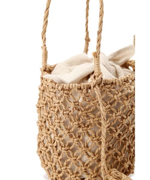 N.（N. Natural Beauty Basic）（エヌエヌナチュラルビューティーベーシック）の「ペーパーミニバケツショルダーバッグ（ショルダーバッグ・レディース・ベージュ・ﾌﾘ-）」の9枚目の写真