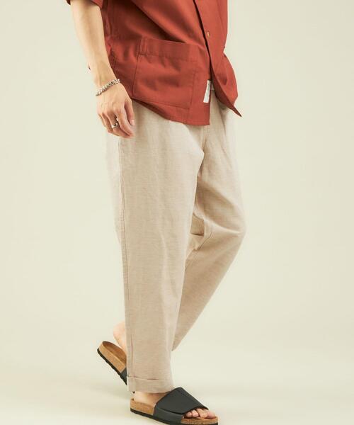 green label relaxing（グリーンレーベルリラクシング）の「OLT ★ [ GLR/ lab ] コットン 麻 イージーパンツ #（その他パンツ・メンズ・グレー/ネイビー/ベージュ・SMALL/MEDIUM/LARGE/X-LARGE/XX-LARGE）」の13枚目の写真