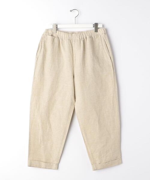 green label relaxing（グリーンレーベルリラクシング）の「OLT ★ [ GLR/ lab ] コットン 麻 イージーパンツ #（その他パンツ・メンズ・グレー/ネイビー/ベージュ・SMALL/MEDIUM/LARGE/X-LARGE/XX-LARGE）」の6枚目の写真