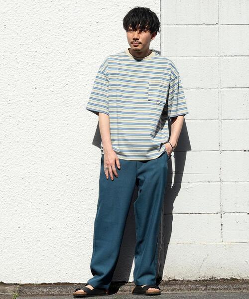 coen（コーエン）の「TCマルチボーダーTシャツ（Tシャツ/カットソー・メンズ・ベージュ/ネイビー・X-LARGE/LARGE/MEDIUM/SMALL）」の11枚目の写真