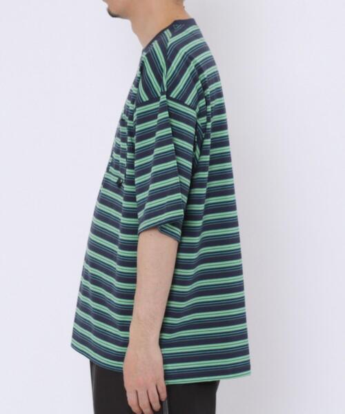 coen（コーエン）の「TCマルチボーダーTシャツ（Tシャツ/カットソー・メンズ・ベージュ/ネイビー・X-LARGE/LARGE/MEDIUM/SMALL）」の18枚目の写真