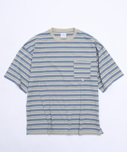 coen（コーエン）の「TCマルチボーダーTシャツ（Tシャツ/カットソー・メンズ・ベージュ/ネイビー・X-LARGE/LARGE/MEDIUM/SMALL）」の22枚目の写真