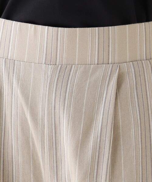 SHOO・LA・RUE（シューラルー）の「◆リネン風ストライプワイドパンツ（その他パンツ・レディース・ベージュ系その他2/ダークブラウン系2・00）」の6枚目の写真