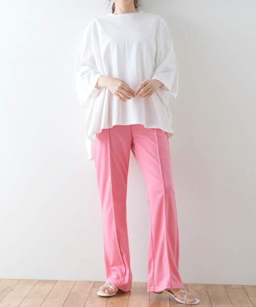 Futier land（フューティアランド）の「ポンチカラーフレアパンツ（スラックス・レディース・グリーン/ブルー/パープル/ピンク/レッド/ブラック・FREE）」の21枚目の写真