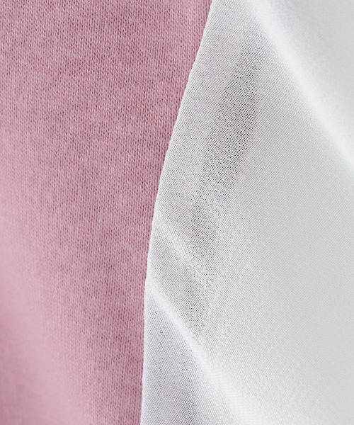 ikka(イッカ)の「【キッズ】シフォンキャンディスリーブT(100~160cm)(Tシャツ/カットソー・キッズ・ブラウン/ピンク・100/110/120/130/140/150/160)」の6枚目の写真
