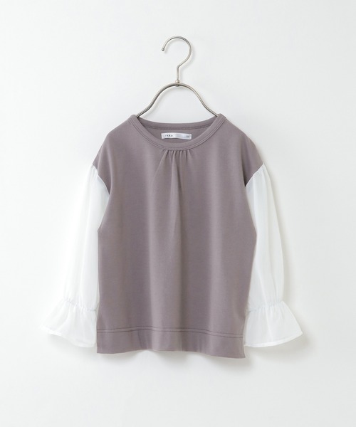 ikka(イッカ)の「【キッズ】シフォンキャンディスリーブT(100~160cm)(Tシャツ/カットソー・キッズ・ブラウン/ピンク・100/110/120/130/140/150/160)」の11枚目の写真