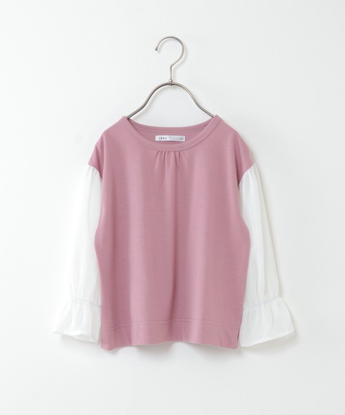 ikka(イッカ)の「【キッズ】シフォンキャンディスリーブT(100~160cm)(Tシャツ/カットソー・キッズ・ブラウン/ピンク・100/110/120/130/140/150/160)」の10枚目の写真