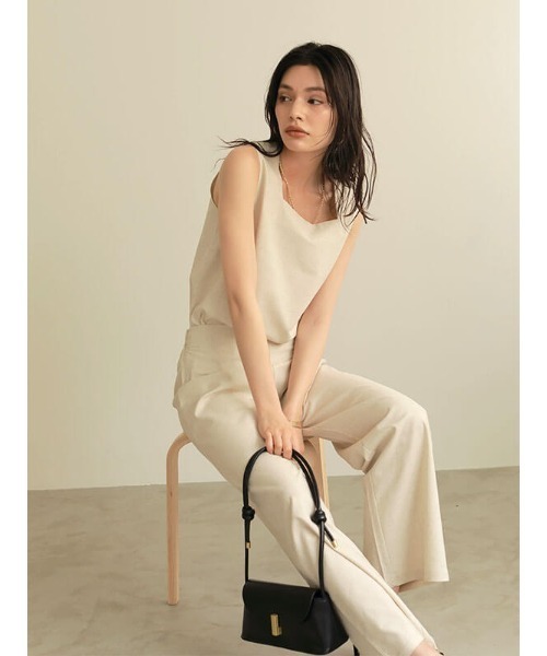 ACYM サロペット ACYM（アシーム）の「2way shoulder linen SETUP（サロペット