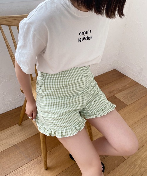 mimi toujours（ミミトゥジュール）の「ショートパンツ ギンガム