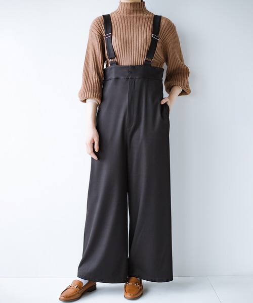 haco!(ハコ)の「楽したいけどちゃんとしたい!Tシャツにもニットにも似合うからずっと使えて嬉しい大人のサロペットパンツ(サロペット/オーバーオール・レディース・ブラック/カーキ・SMALL/MEDIUM/LARGE/X-LARGE)」の9枚目の写真